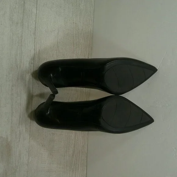 NINE WEST Sexy Black Leather Etta Classic Pointed Toe Pumps | Heels Size 10 M - Picture 11 of 12